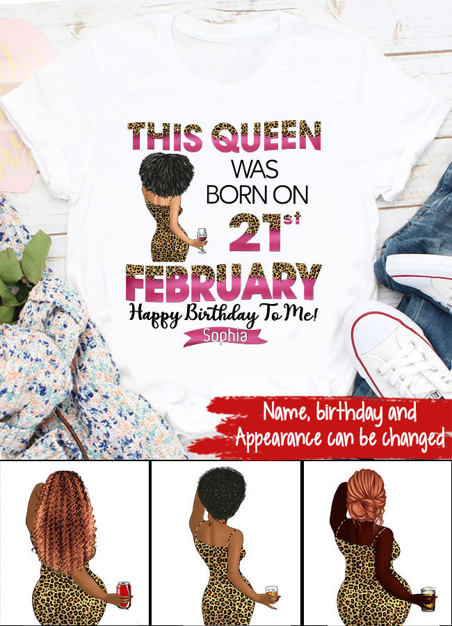 February Birthday Queen Shirt, Custom-Made for February Born