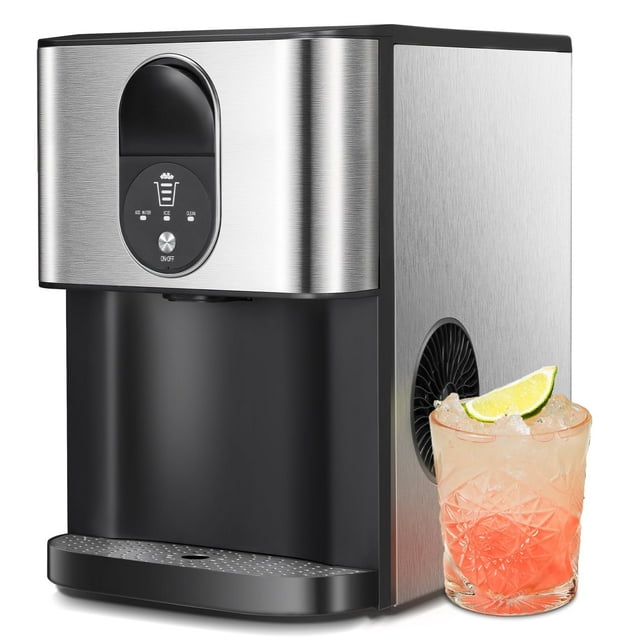 KISSAIR Compact Nugget Ice Maker, 44 lbs/24H, Self-Cleaning, Easy Operation