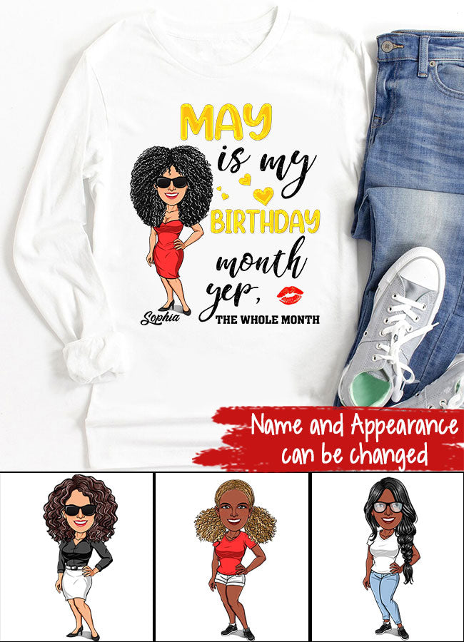 Stylish May Birthday Shirt for Queens