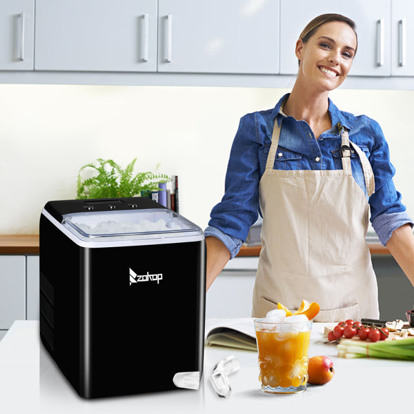 Portable Ice Maker Machine with Transparent Cover
