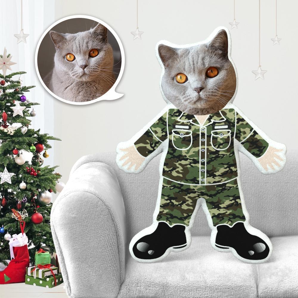Custom Airforce Soldier Photo Pillow, Personalized Throw Pillow
