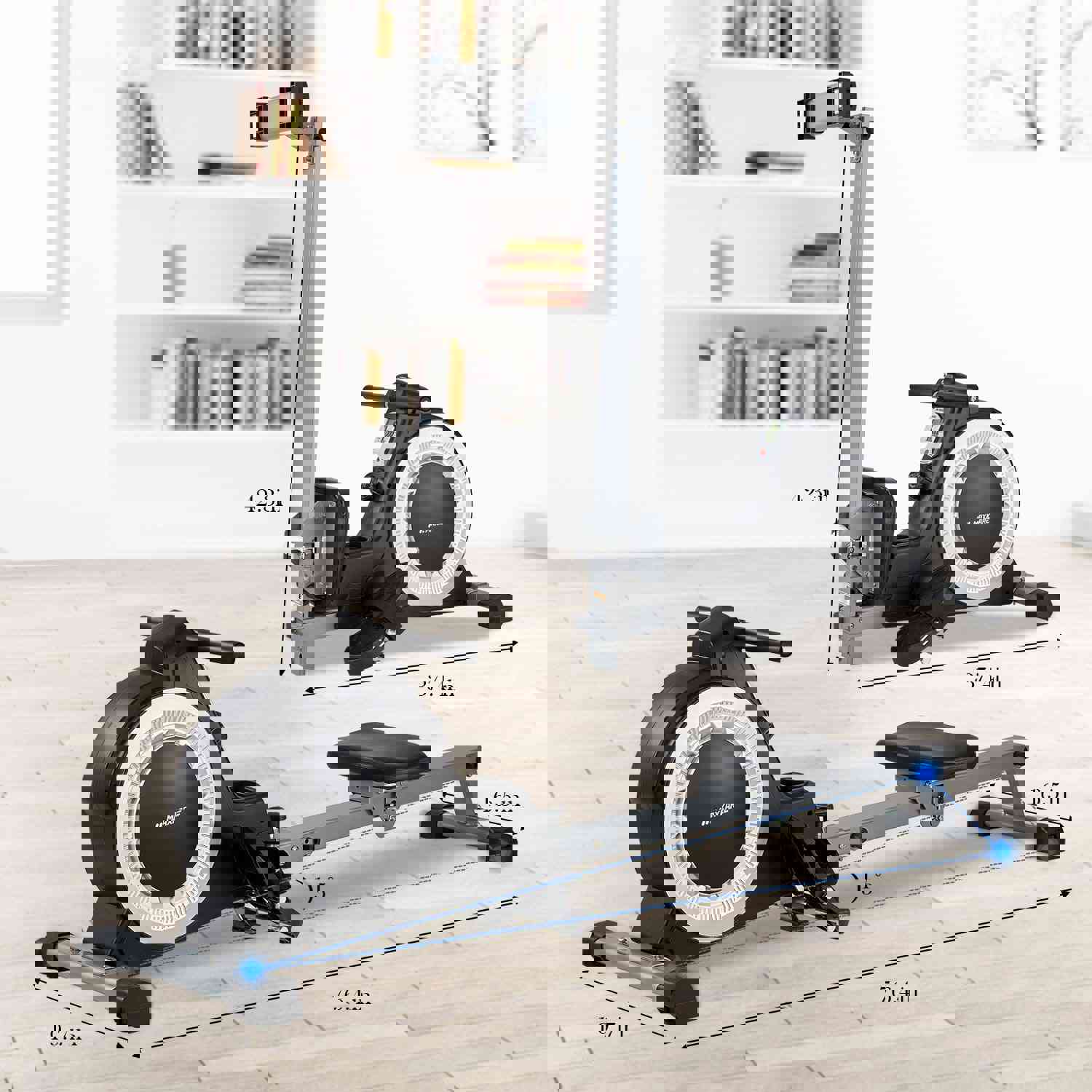 Premium 16-Level Magnetic Rowing Machine for Home Fitness