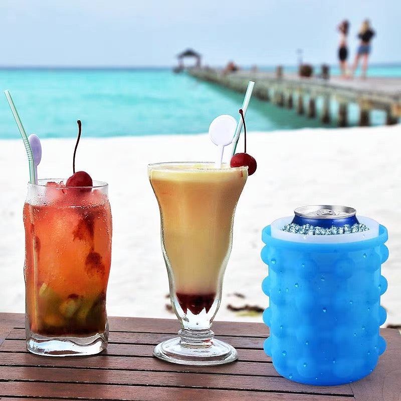 Double Chamber Ice Cube Maker with Airtight Lid