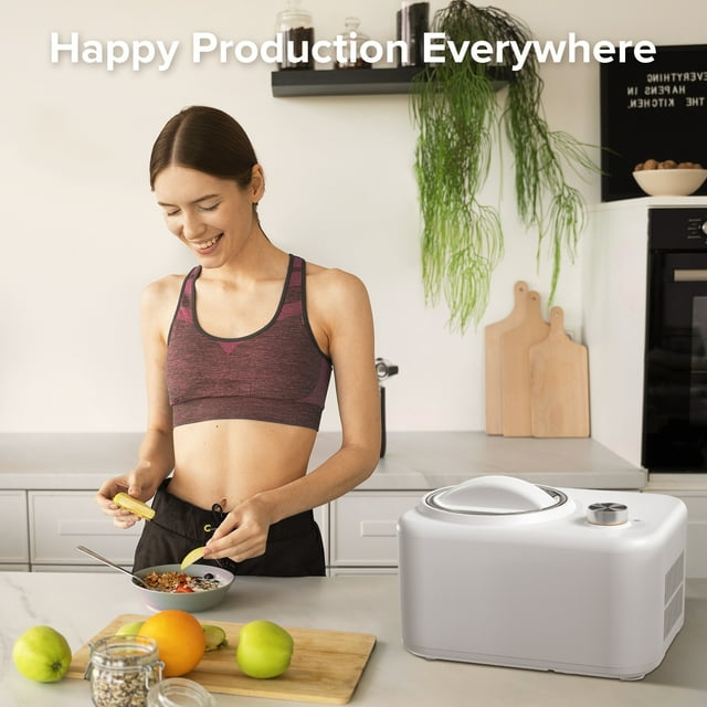 KISSAIR Compact Ice Cream Maker - DIY Gelato, Frozen Yogurt, and Sorbet