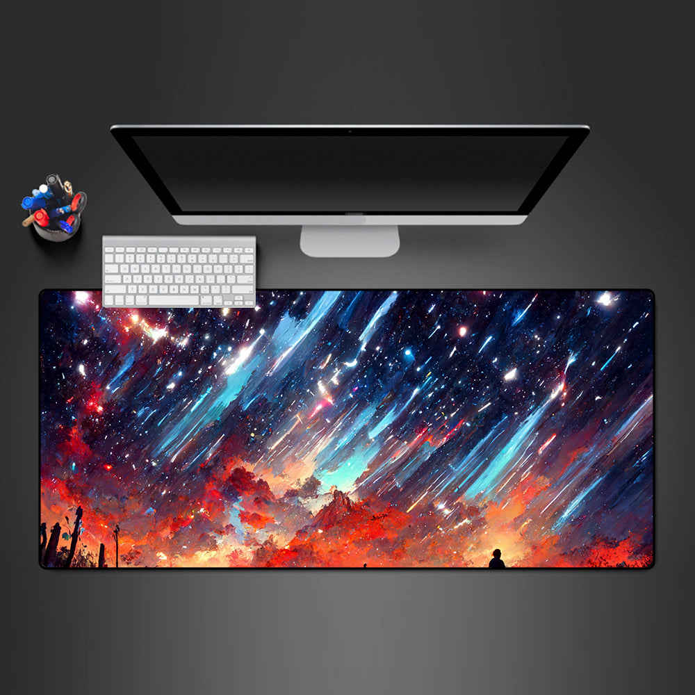 Starry Night Gaming Mouse Pad - M-XXL Size, Premium Cloth Surface