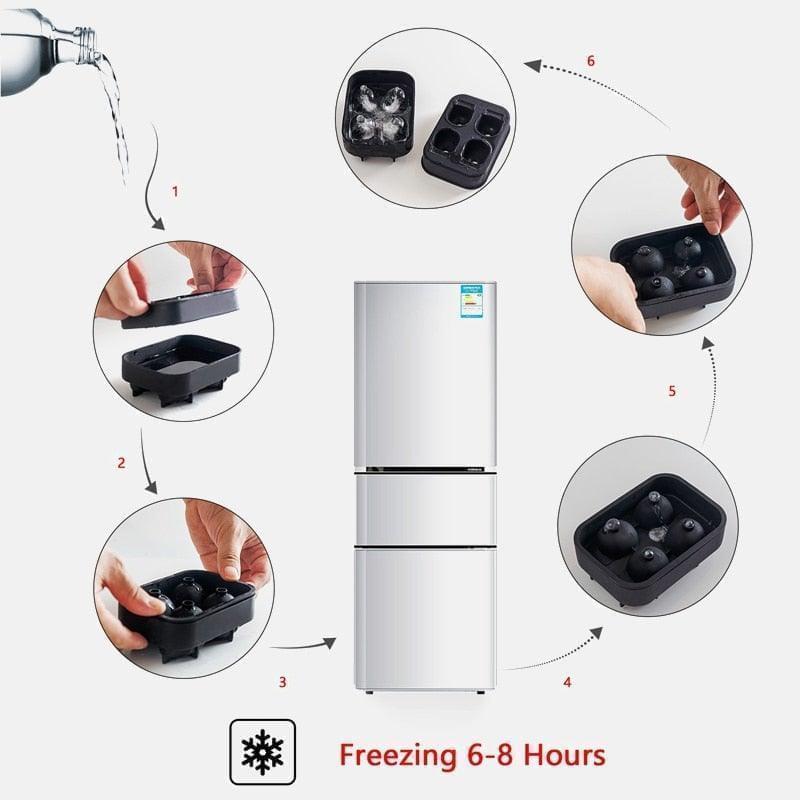 Eco-Friendly 3D Skull Ice Cube Maker