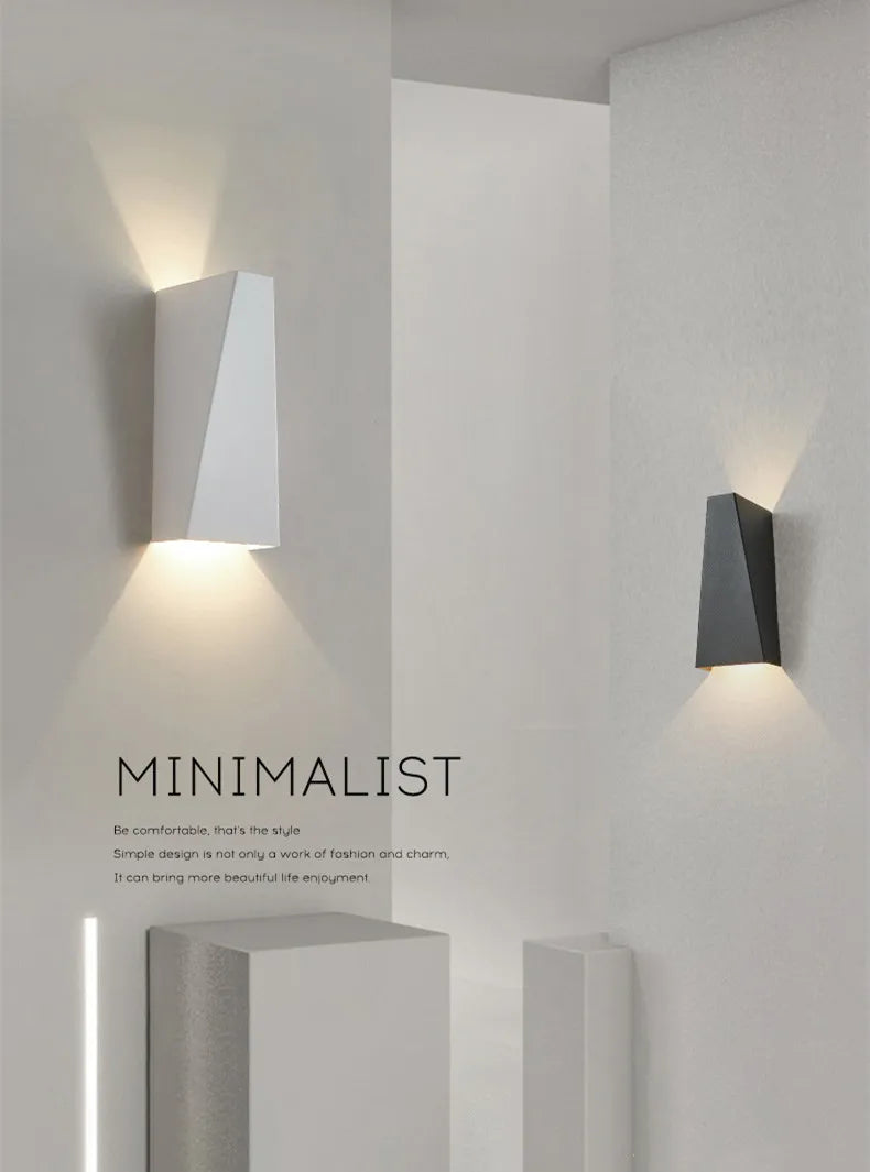 Modern LED Wall Lamp with Up and Down Lighting for Home and Hotel