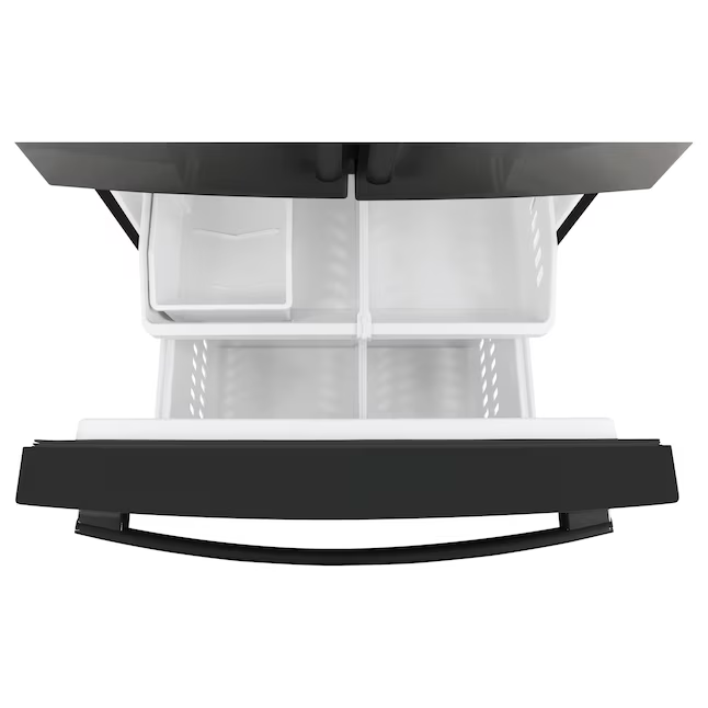 GE 27-cu ft French Door Refrigerator with Ice Maker and Water Dispenser, Black