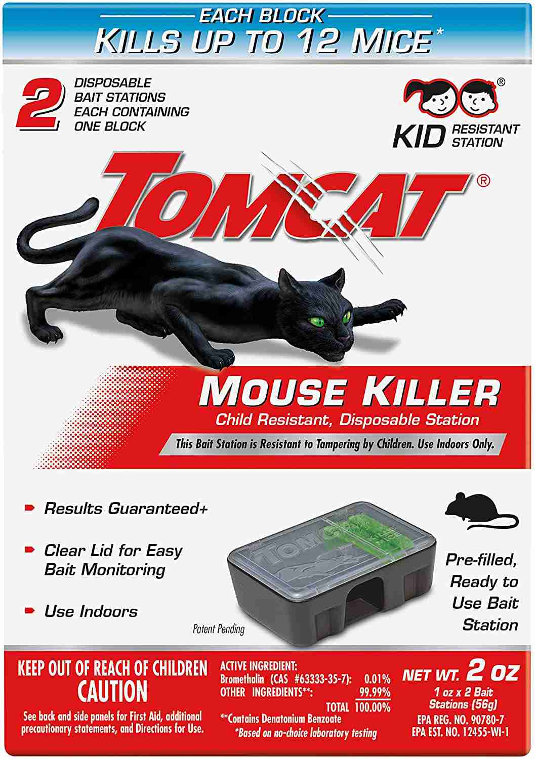 Tomcat Child-Resistant Mouse Killer Station - Indoor Use