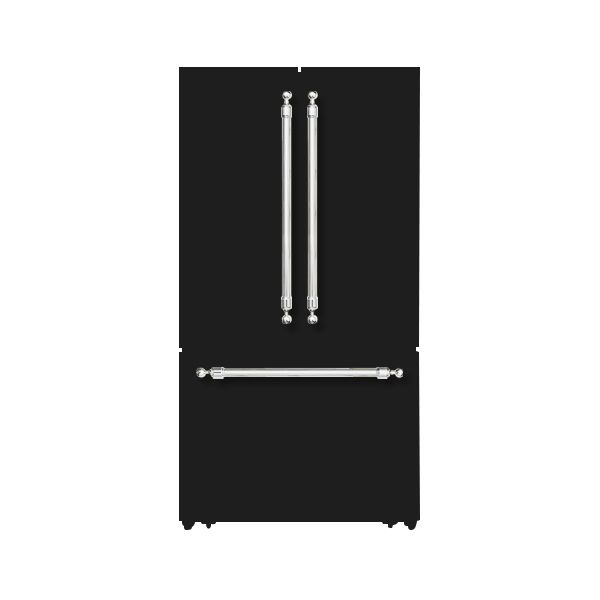 Hallman 36" French Door Bottom Freezer Refrigerator with Auto Ice Maker
