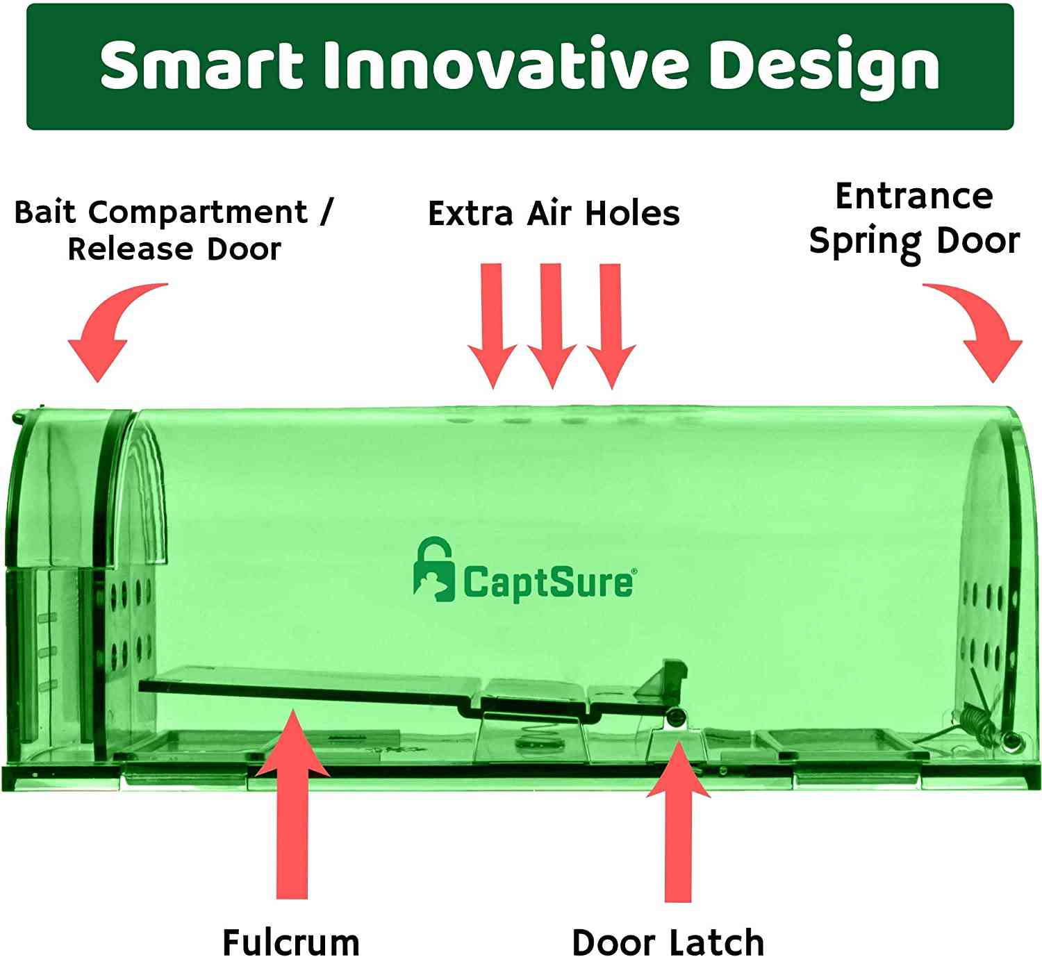 CaptSure Humane Mouse Traps, Safe and Reusable for Rodent Control