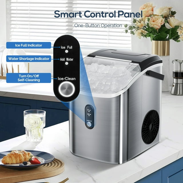KISSAIR Nugget Ice Maker - Sleek, Portable, and Efficient