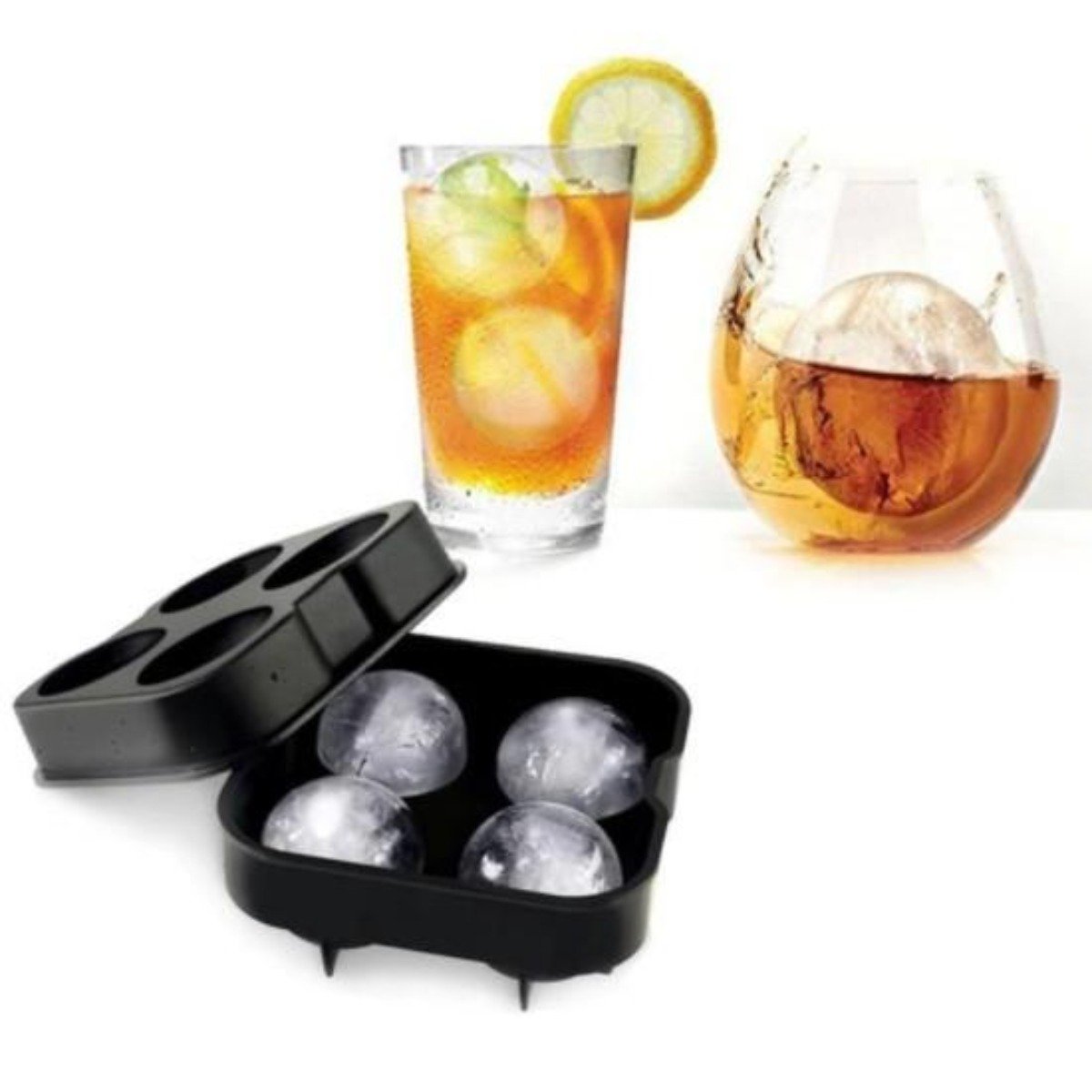 Premium Silicone Ice Cube Ball Maker Mold Tray
