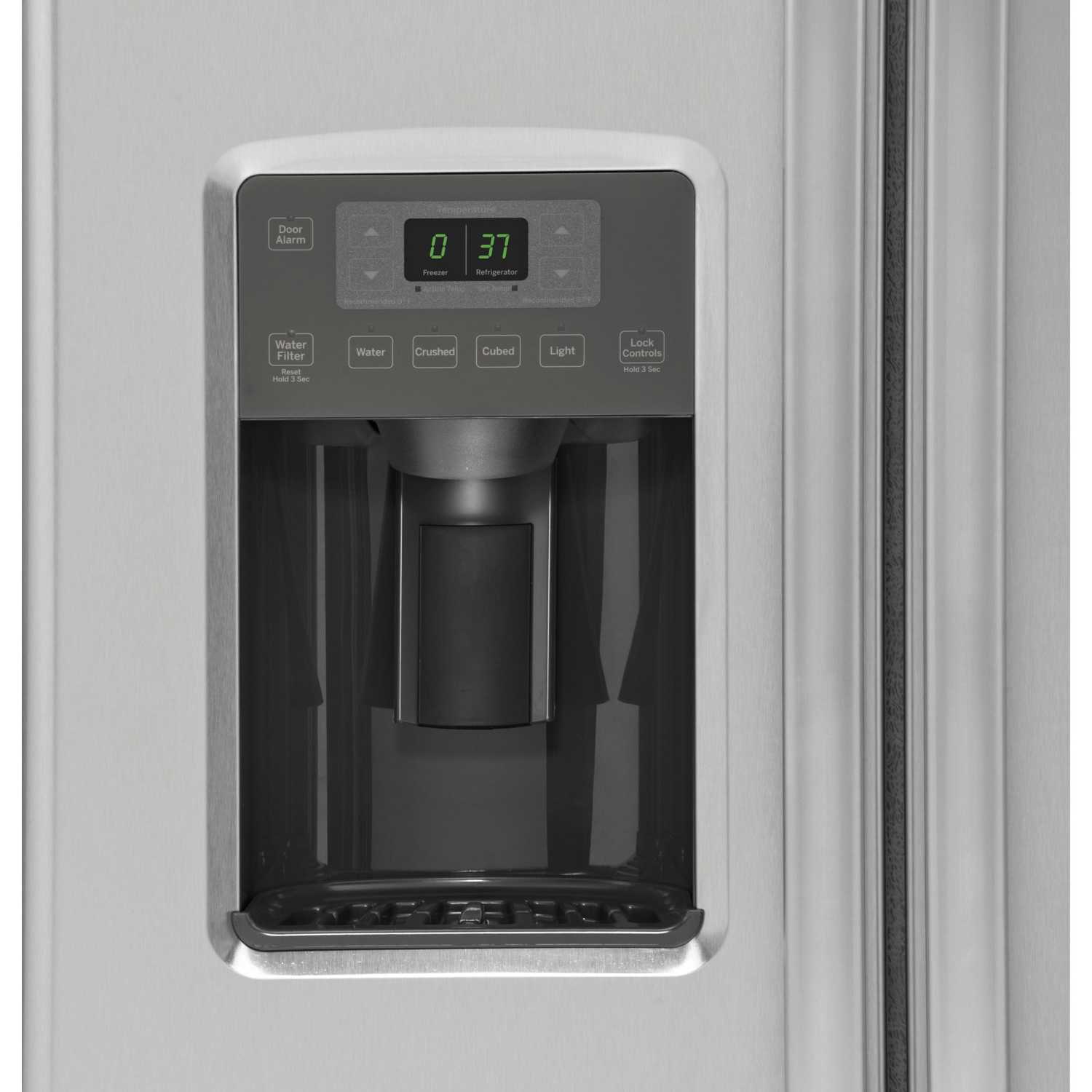 GE 21.9 cu. ft. Counter-Depth Side-by-Side Refrigerator with Ice and Water Dispenser