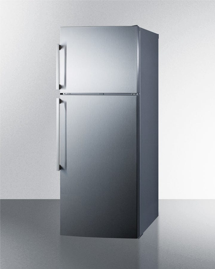 Summit 28" 12.6 cu. ft. Counter Depth Top Freezer Refrigerator with Ice Maker - Stainless Steel