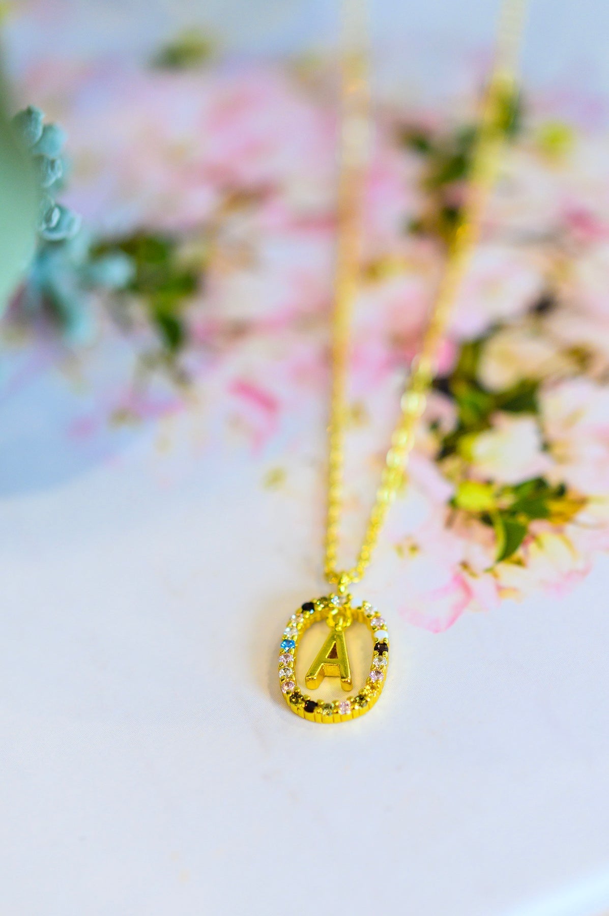 Personalized Mi Amor Gold Dipped Initial Necklace