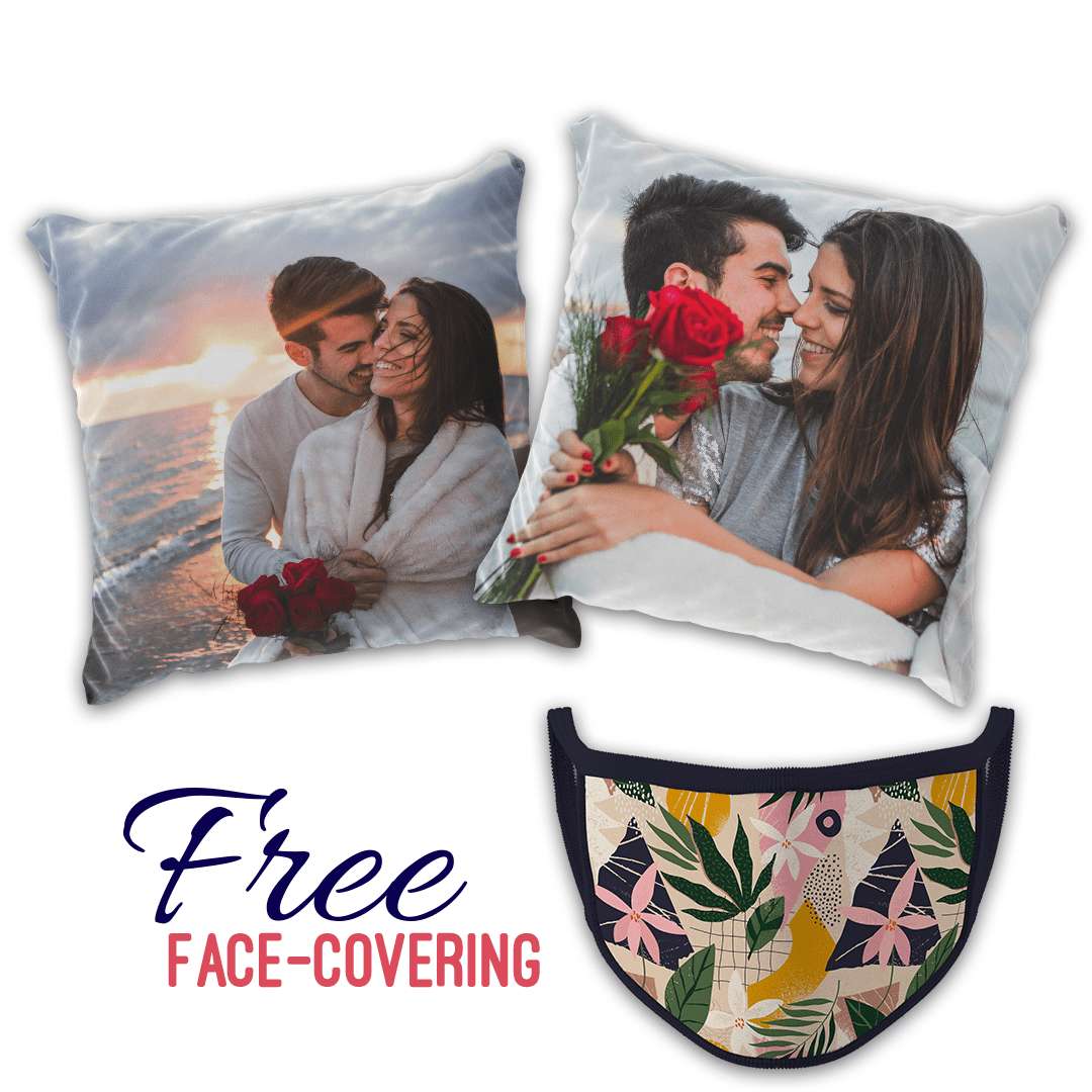 Personalized Photo Pillow Cases with Free Face Covering