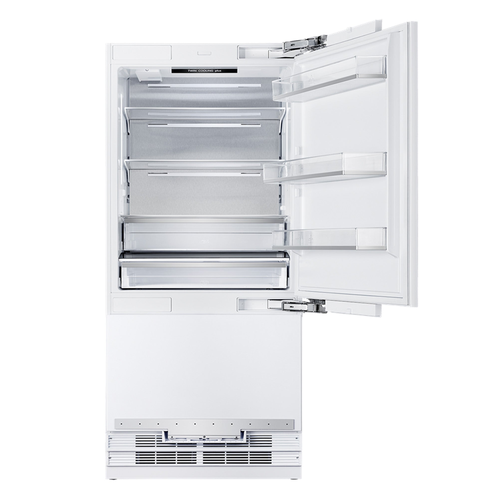 Kucht KR360SD 36" Custom Panel Ready Bottom Freezer Refrigerator with Ice Maker