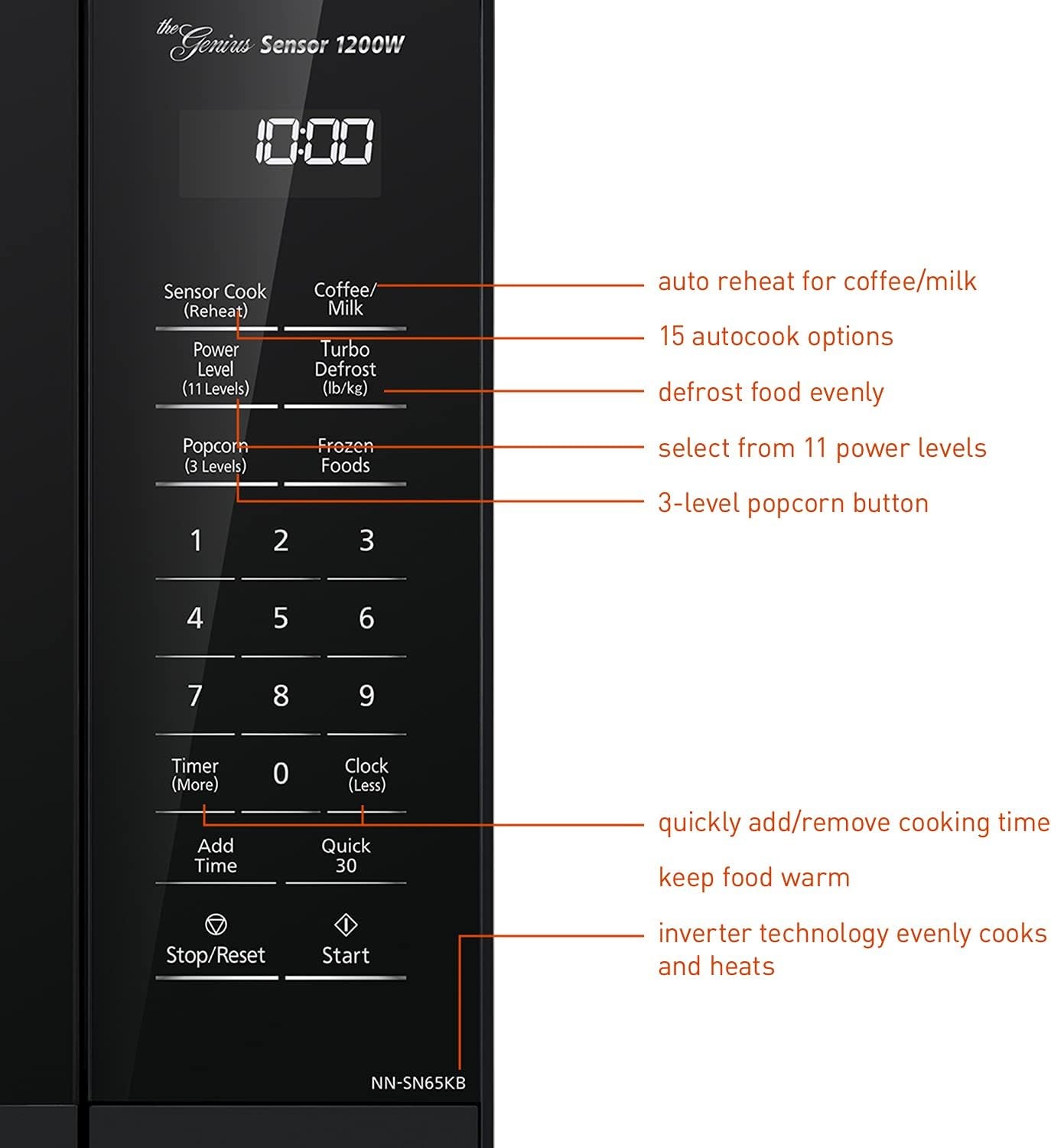Panasonic 1.2 Cu.Ft. Inverter Technology Microwave Oven with Genius Sensor