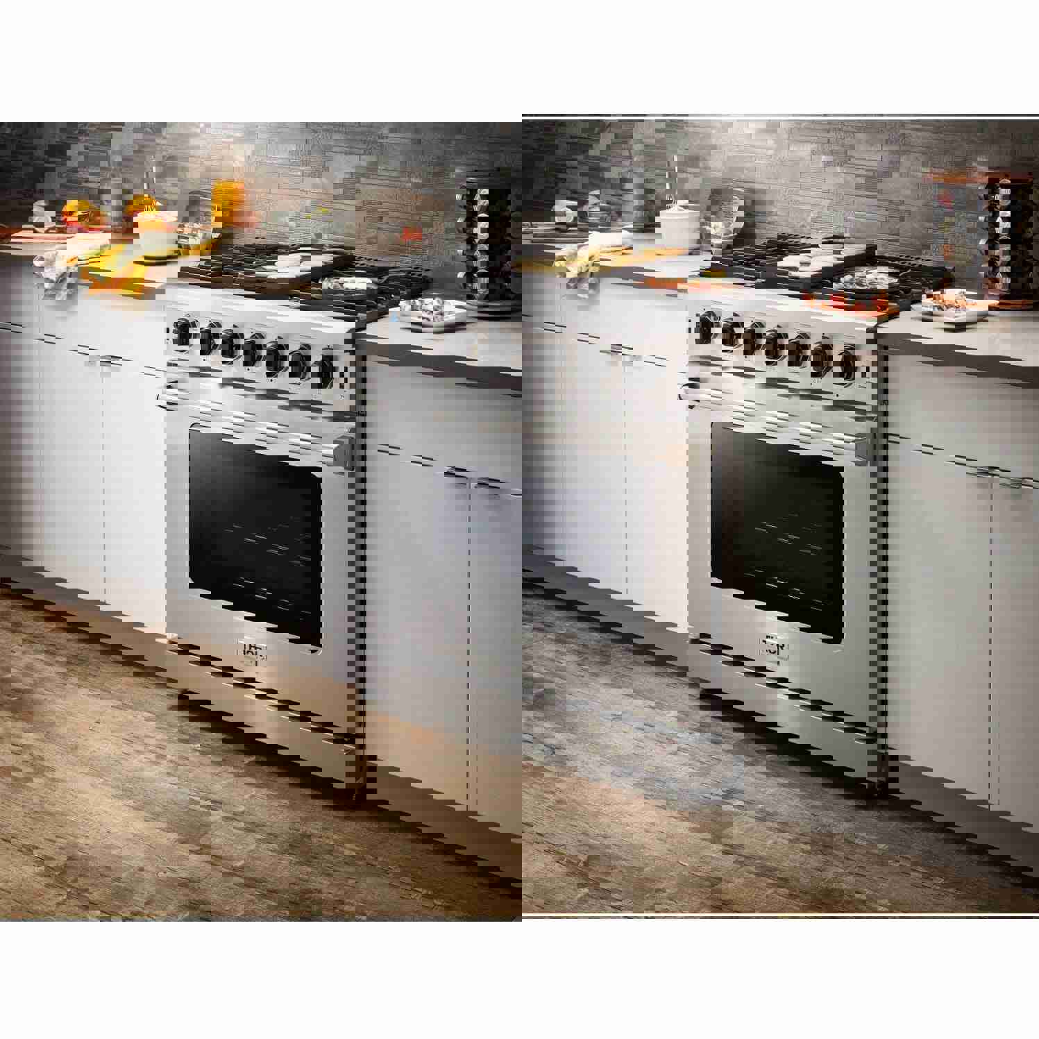 Thor Kitchen Pro-Style Appliance Package - 36" Range, Hood, Fridge, More