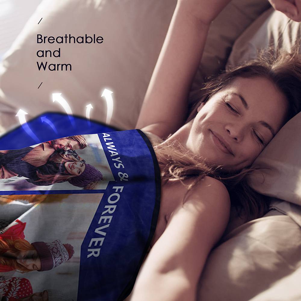 Personalized Photo Art Fleece Throw Blanket for Special Occasions