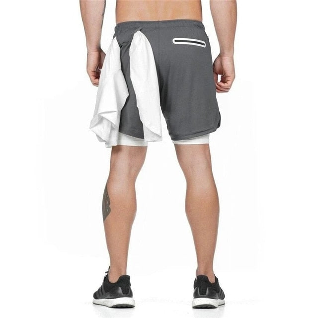 Men's Versatile 2-in-1 Fitness & Beach Shorts