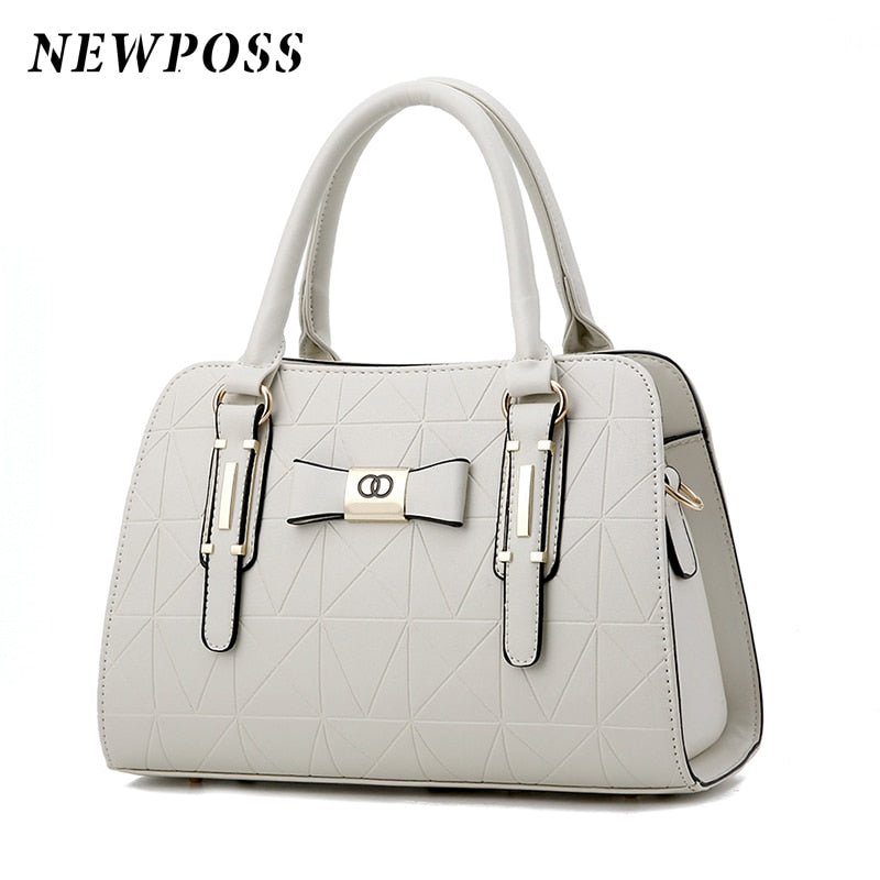 NEWPOSS 2020 Women's Leather Shoulder Bag, Large Capacity Tote with Top Handle