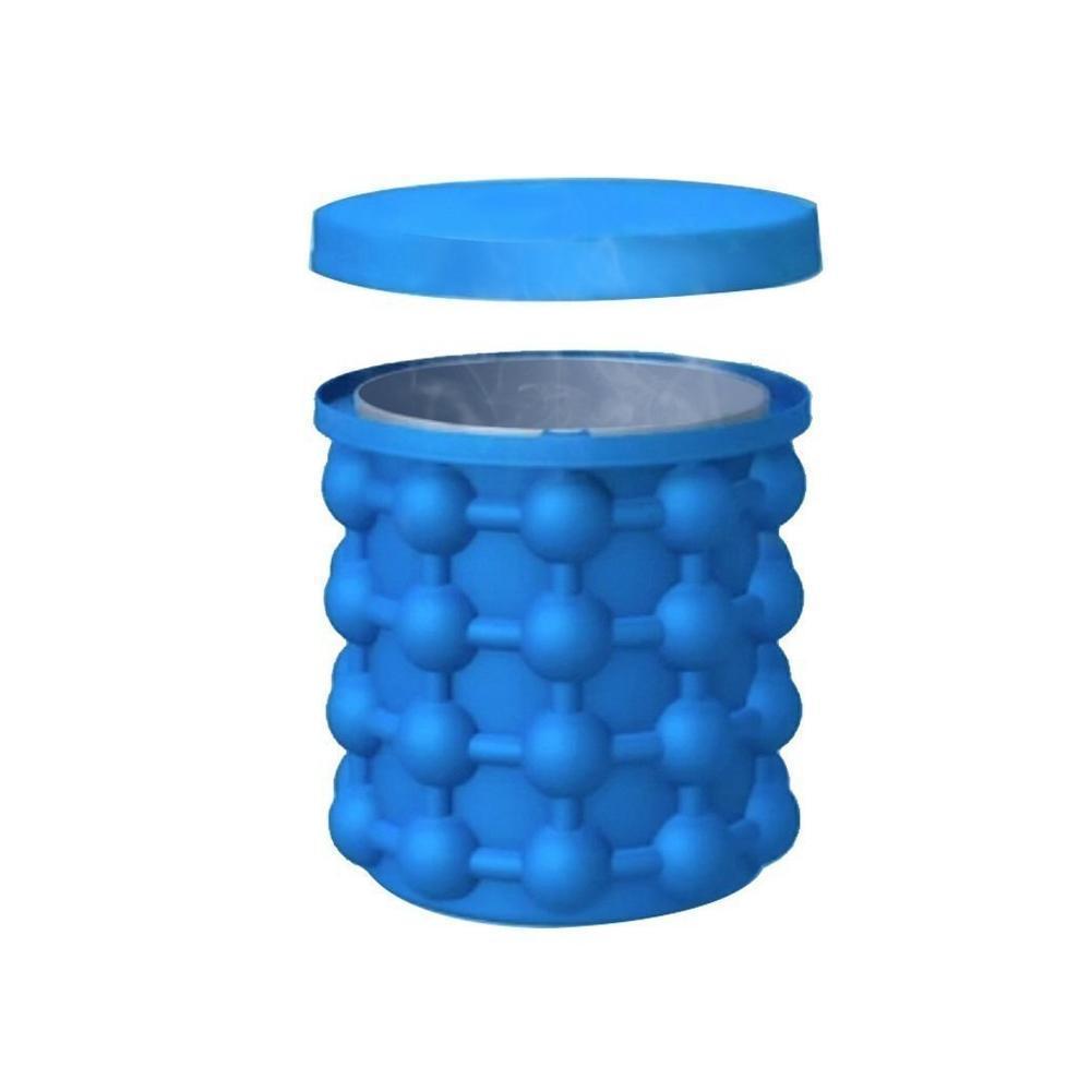 Space-Saving Double Chamber Ice Cube Maker
