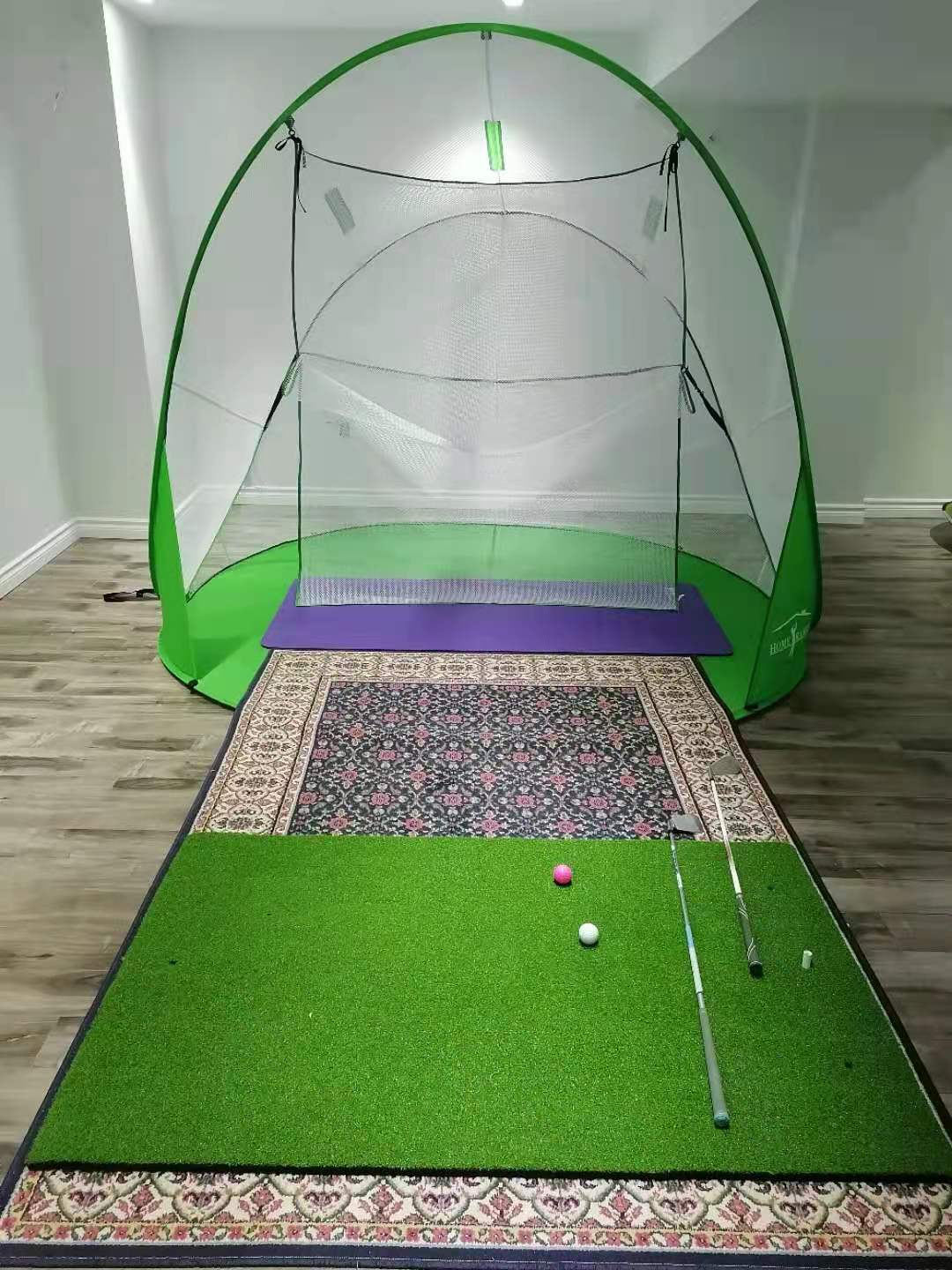 Portable Golf Practice Tent - Indoor/Outdoor Hitting Net for Home Range