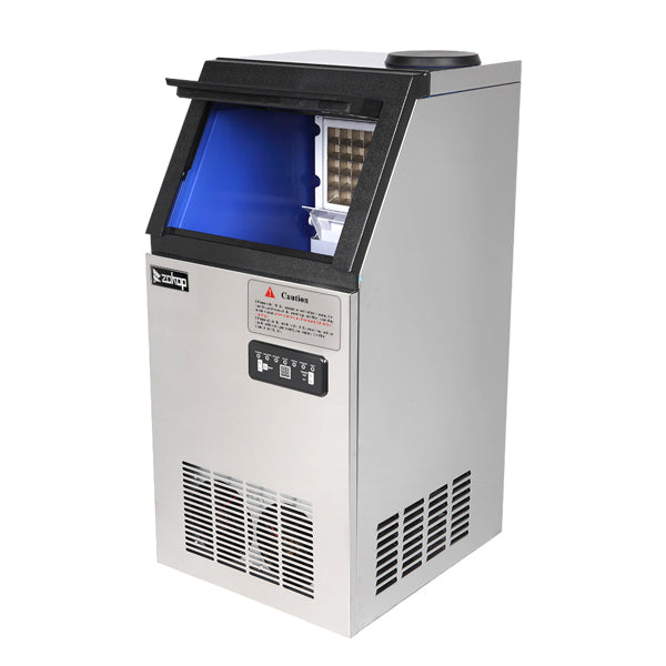 ZOKOP Stainless Steel Ice Maker - High-Capacity Cube Ice Machine