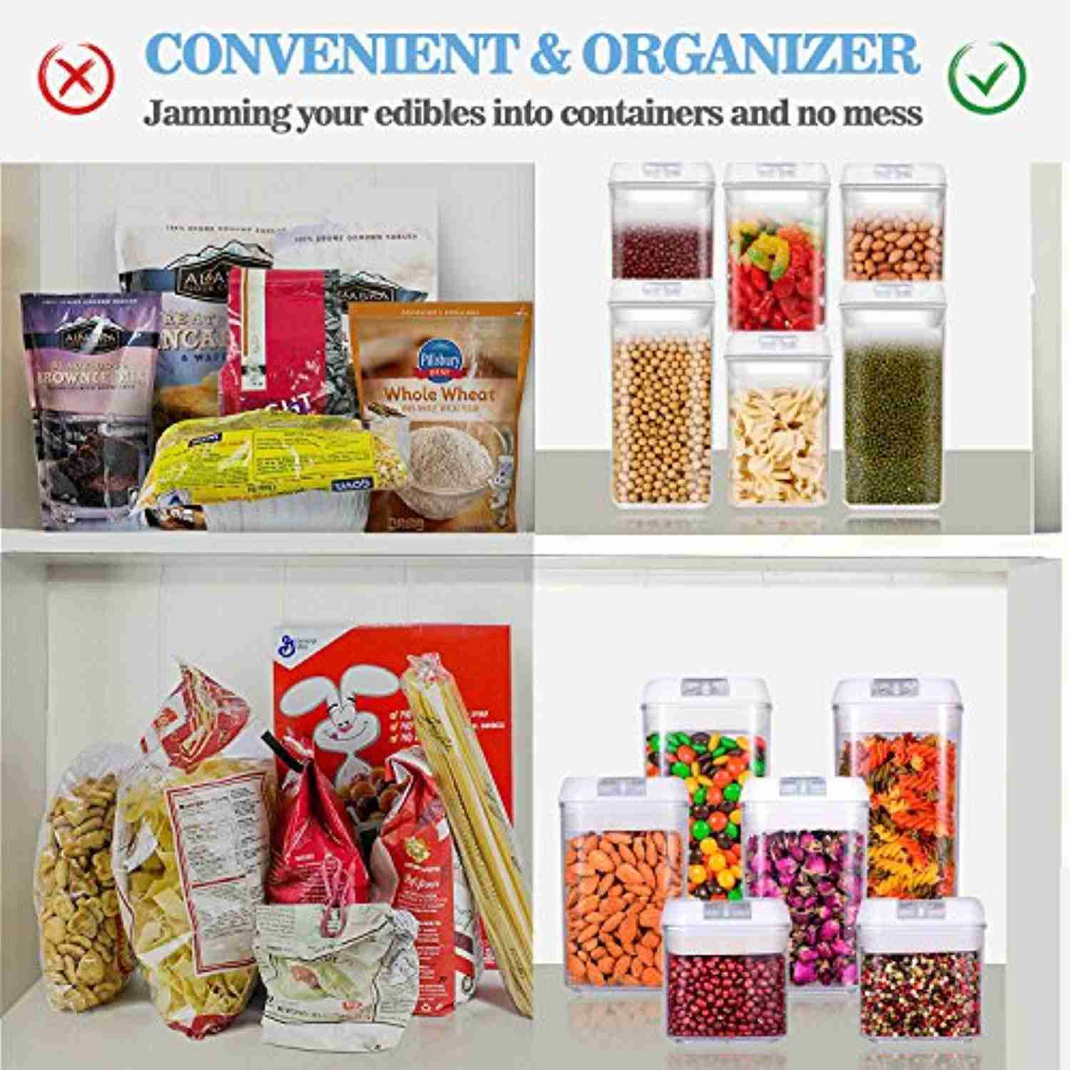U-miss Premium Airtight Food Storage Containers - Versatile, Durable, and BPA-Free