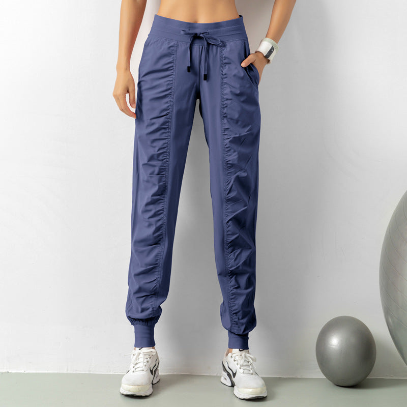 Women's High-Waist Drawstring Sports Pants