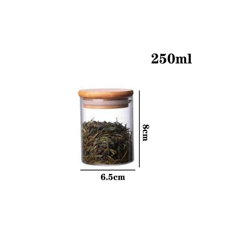 Eco-Friendly Bamboo Lid Glass Food Storage Container