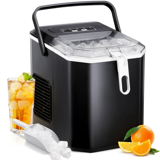 Auseo Ice Maker - Efficient, Portable Ice Machine with Adjustable Bullet Ice Cubes