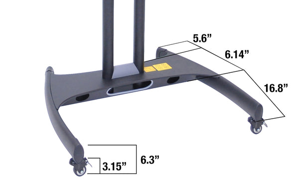 Luxor Adjustable-Height LCD TV Stand for Oversized Screens