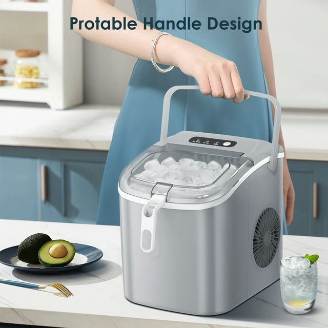 Auseo Portable Ice Maker, Fast and Efficient Countertop Machine