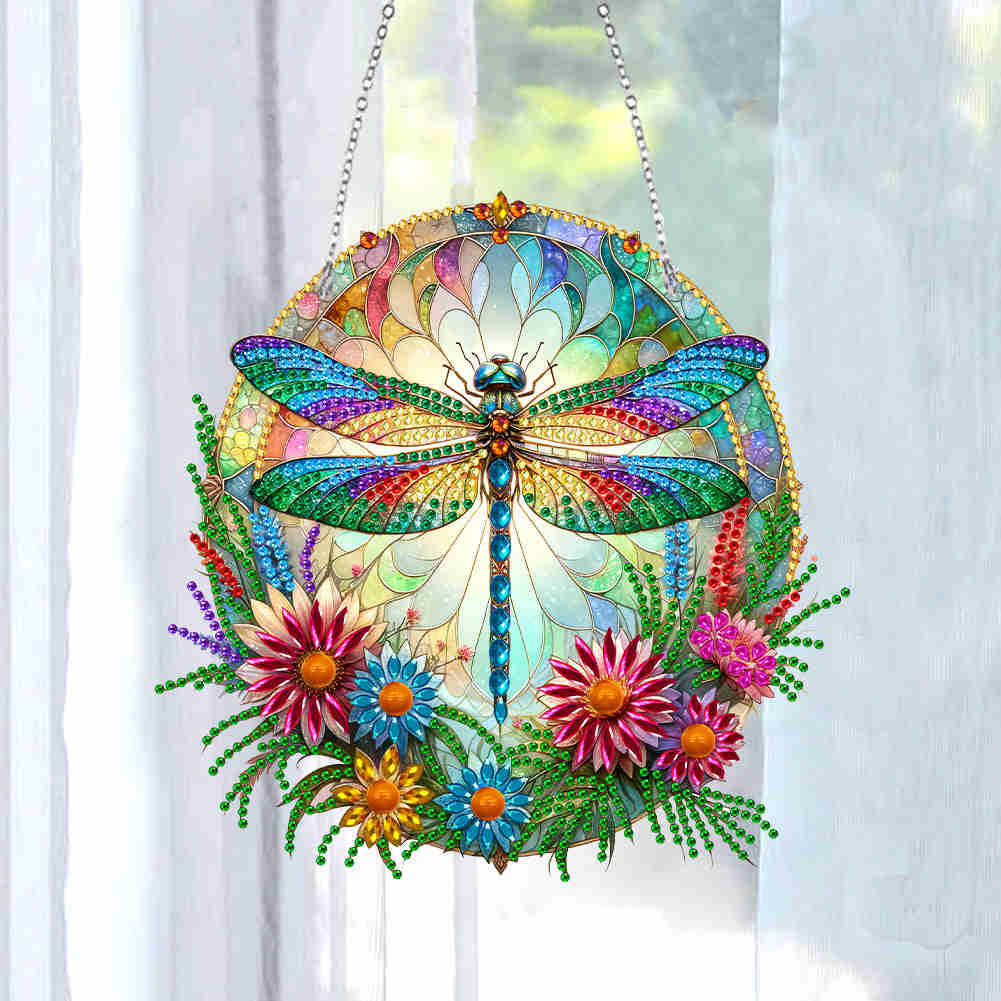 Stylish Dragonfly Diamond Art Pendant for Home Decor