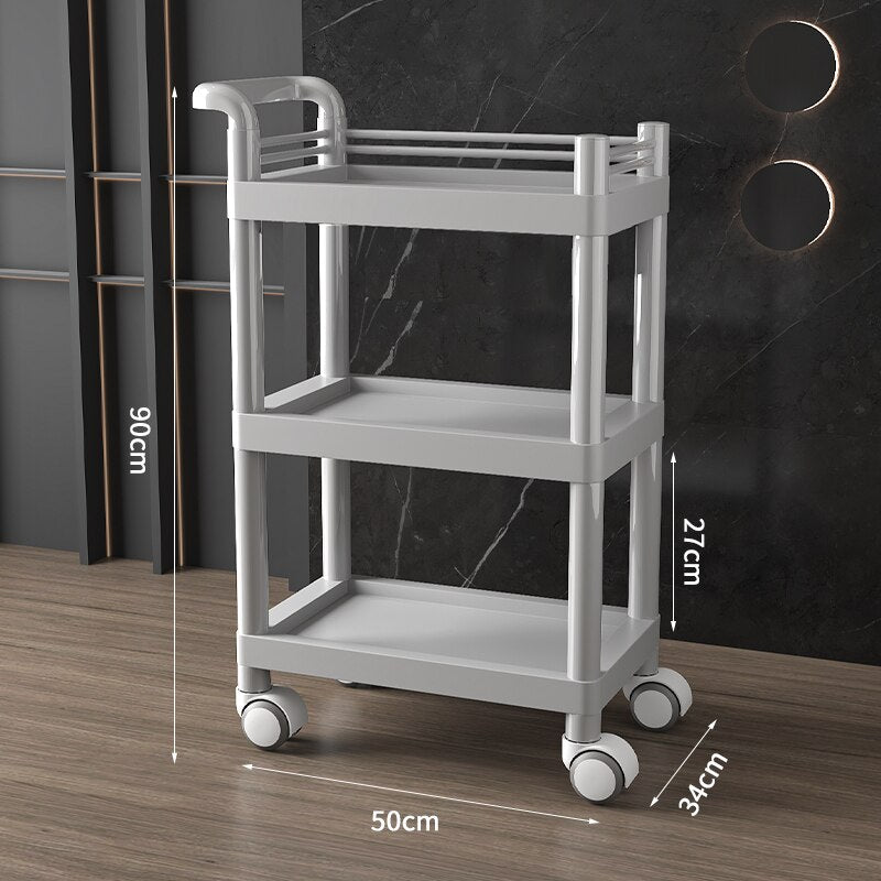 Professional Beauty Salon Trolley with Three Layers