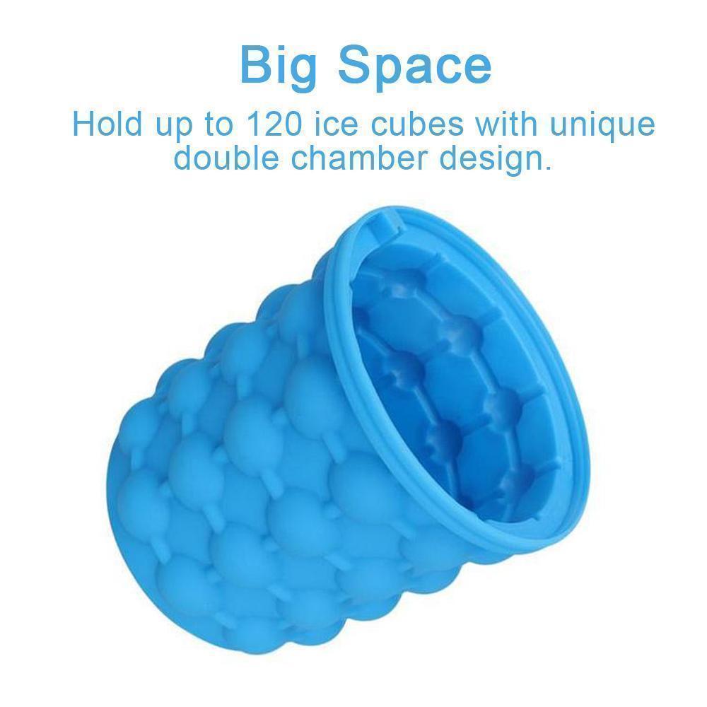Space-Saving Double Chamber Ice Cube Maker
