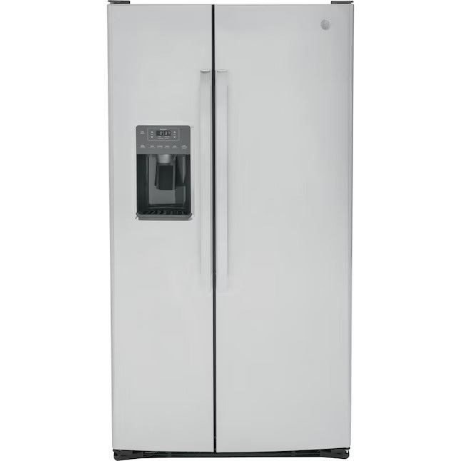 Refurbished GE 25.3 cu ft Side-by-Side Refrigerator with Ice Maker