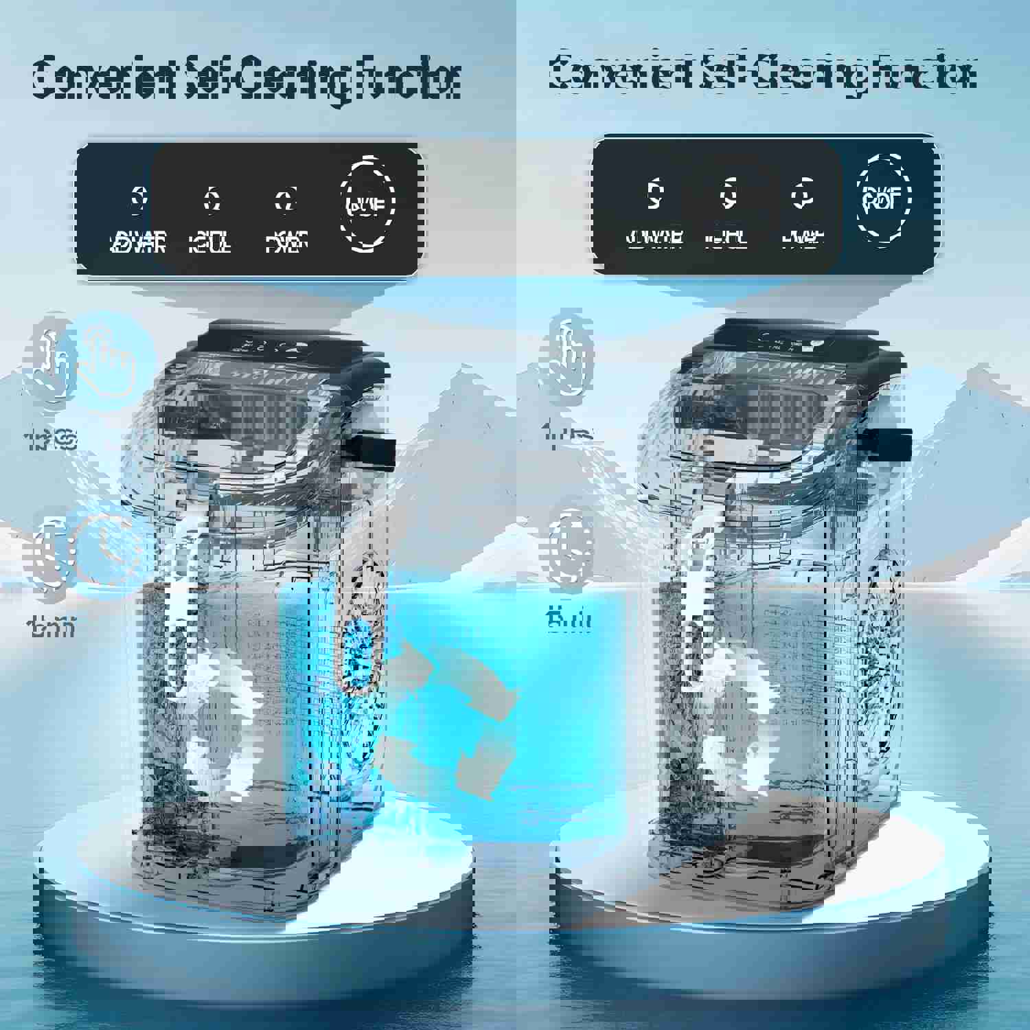 Auseo Portable Ice Maker, Fast and Efficient Countertop Machine