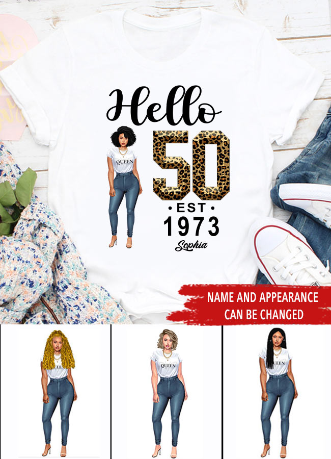 Fabulous 50th Birthday T-Shirt for Women, Unique Custom Gift