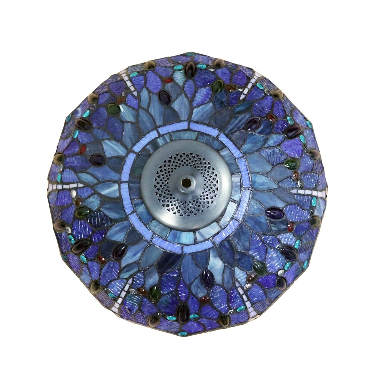 18" Stained Glass Dragonfly Pendant Light Fixture
