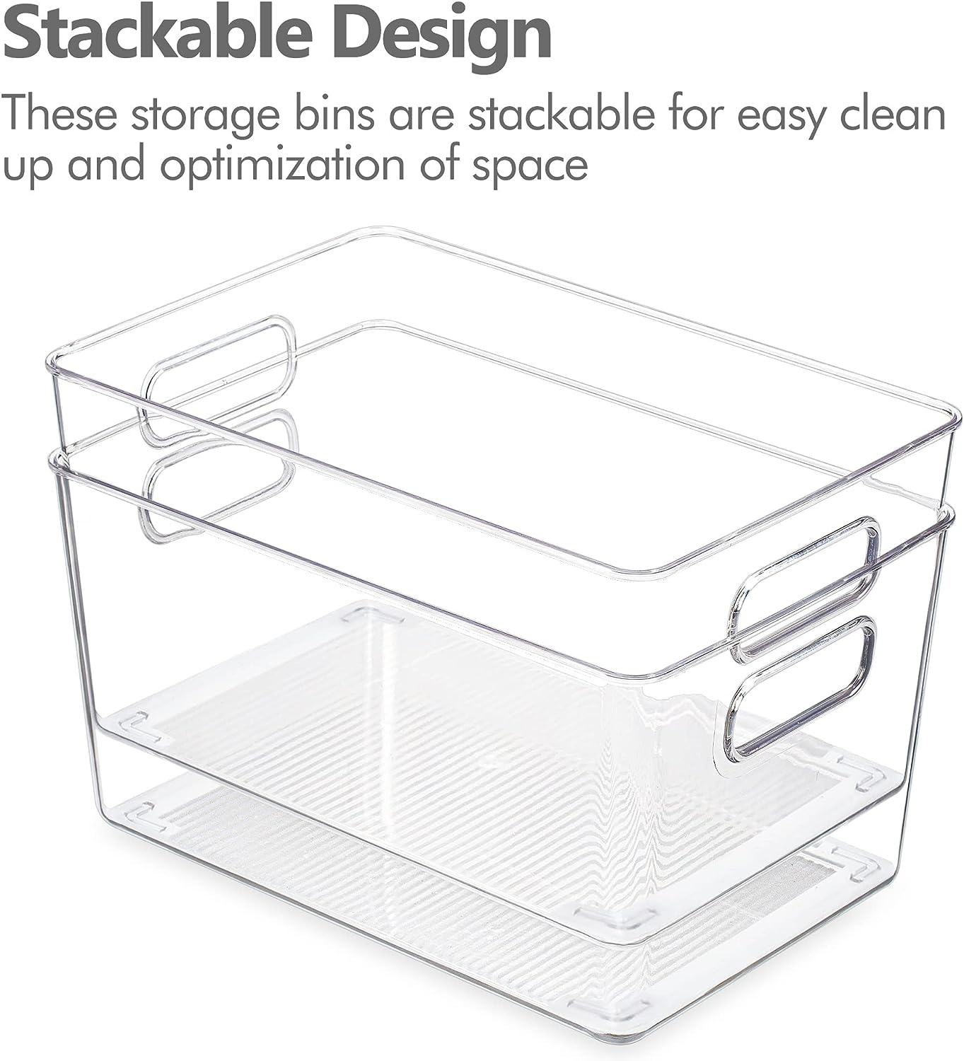 Utopia Kitchen Clear Storage Bins, 12-Pack for Ultimate Organization
