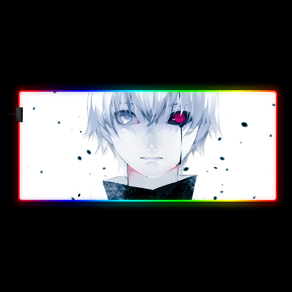 Ken Kaneki Eyes Design RGB Gaming Mouse Pad - M-XXL Size