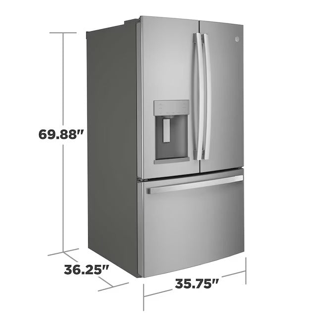 GE 27.8 cu ft French Door Refrigerator with Ice Maker - Open Box