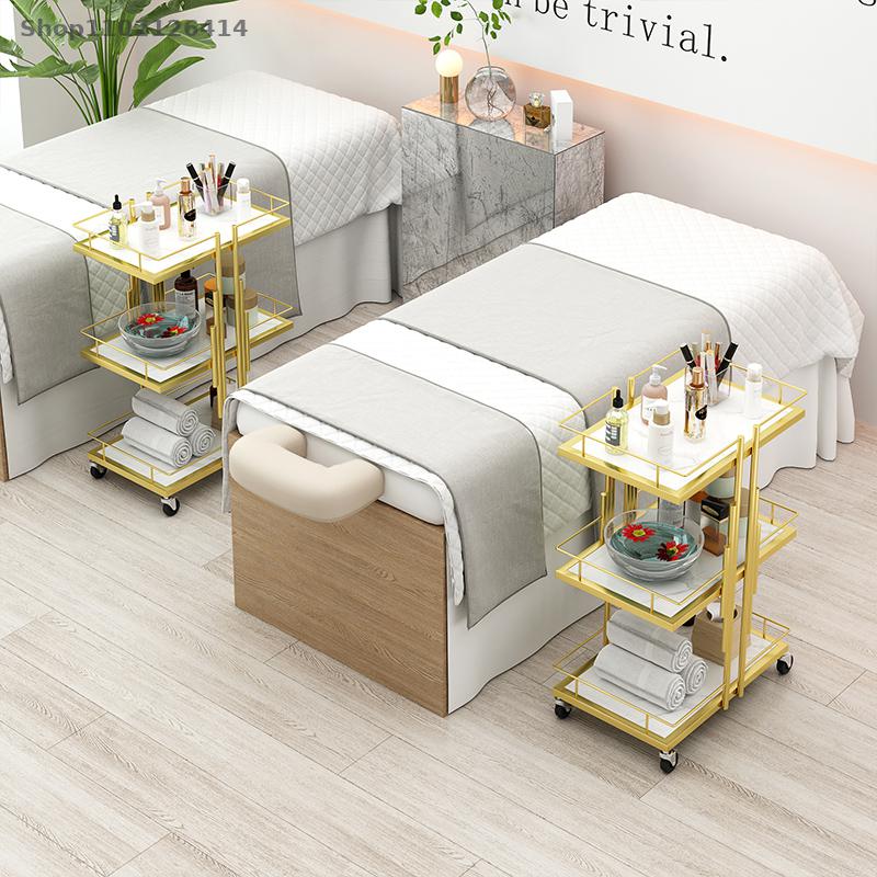Luxury Beauty Salon Trolley with Gold Finish