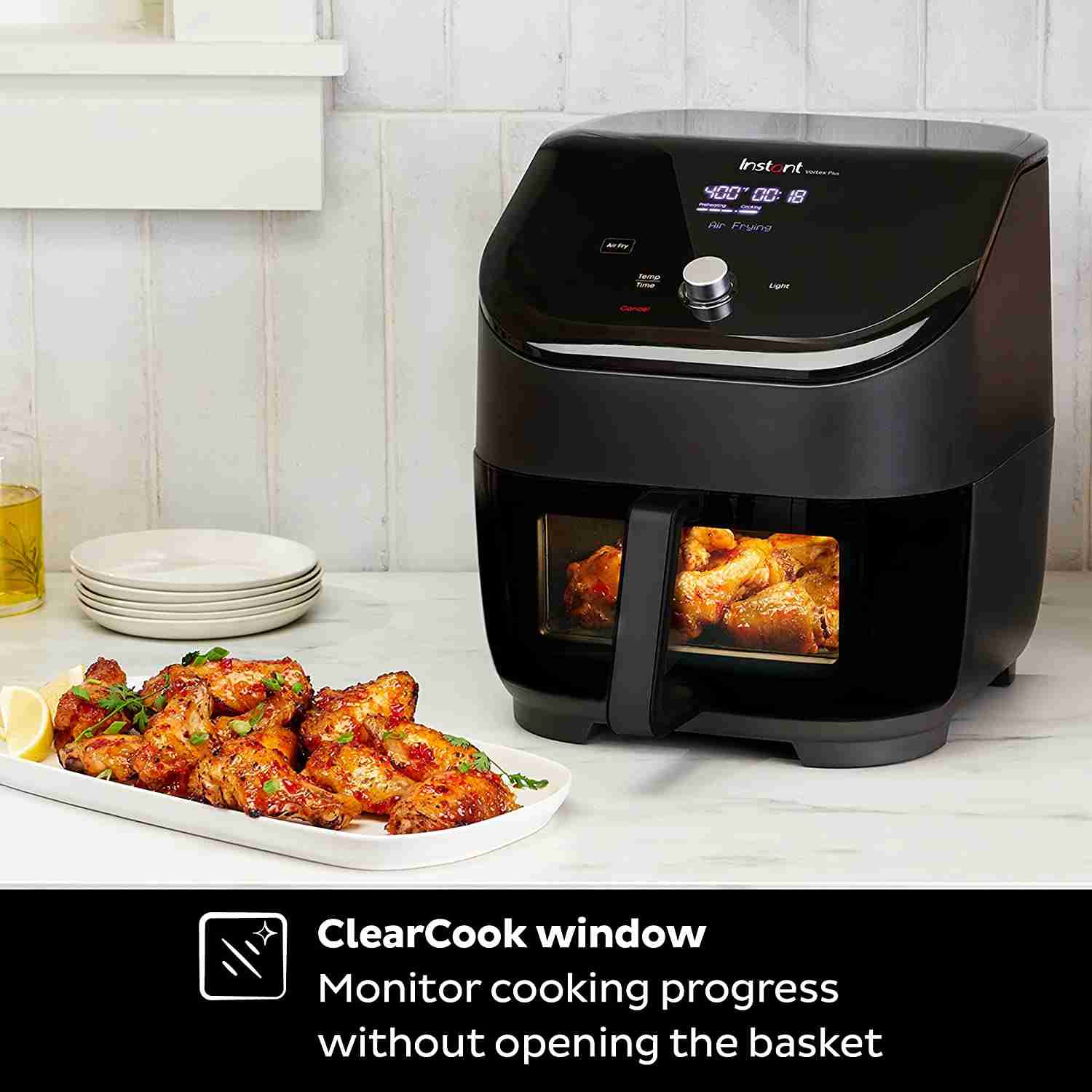6-in-1 Air Fryer with Clear View Window and EvenCrisp Technology
