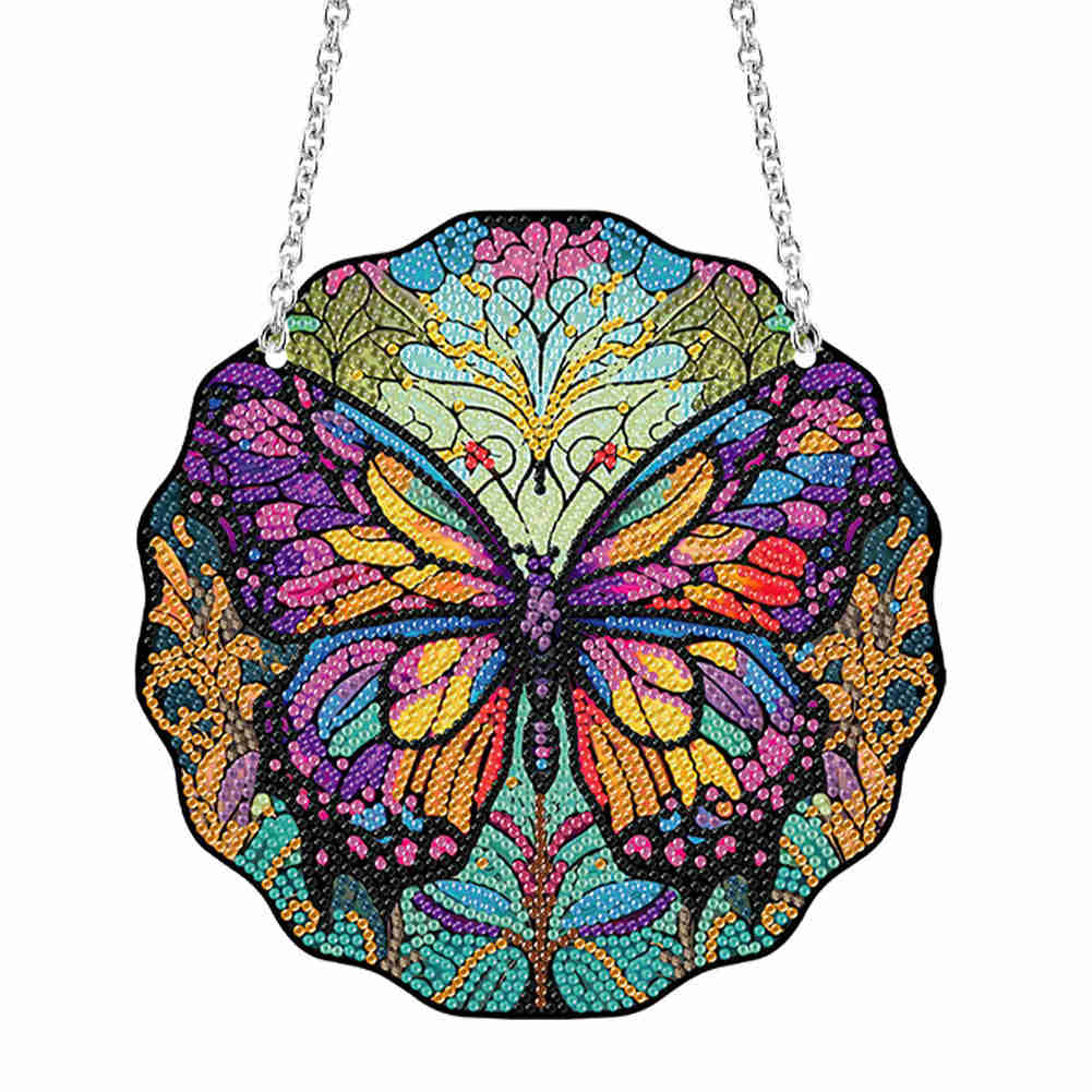 Stylish Acrylic Butterfly and Dragonfly Diamond Painting Pendant