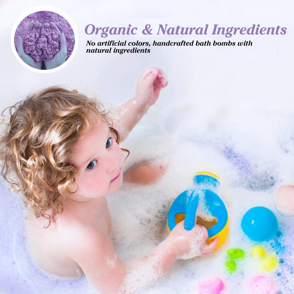 Suntee Luxury Bath Bombs Gift Set, 12 Handmade Spa Fizzers with Essential Oils and Shea Butter